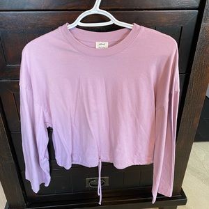 ARITZIA WILFRED TIE FRONT CROP TOP